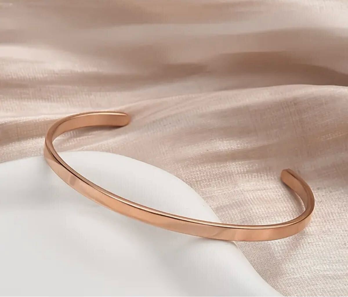 新品 送料無料 18k gp ピンクゴールド gp ブレスレット バングル 最高品質 男女兼用拍卖