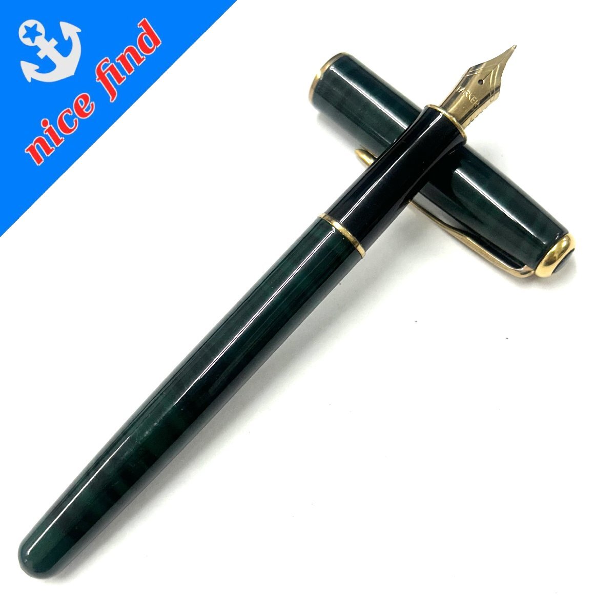 ◆パーカー PARKER◆ソネット SONNET 万年筆 グリーンマーブル ゴールド金具 筆記用具 文房具拍卖