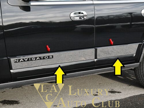 2015-17 リンカーン ナビゲーター クロームロッカーパネル ドアパネル メッキ トリム アクセント エアロ カスタム 専用設計 米国製 拍卖