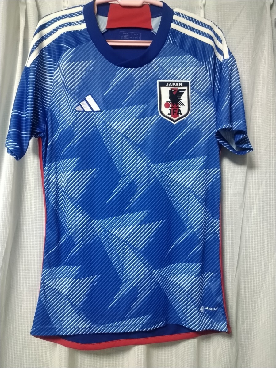 正規品 良品 サッカー日本代表ユニフォーム L カタールワールドカップ adidas サムライブルー  アディダス拍卖