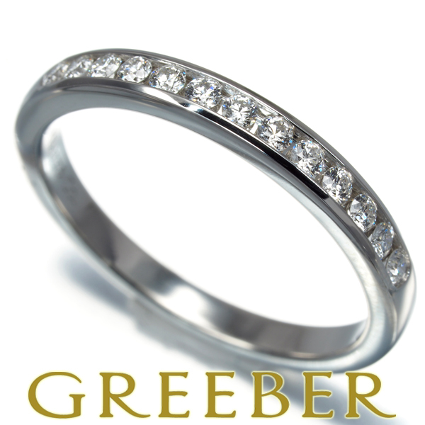 ティファニー リング ダイヤ ダイヤモンド ウェディングバンド チャネルセッティング ハーフ 2.6mm 12号 Pt950 指輪 BLJ拍卖