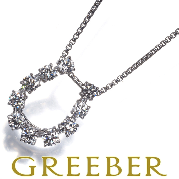 TASAKI タサキ ネックレス ダイヤ ダイヤモンド 0.70ct ホースシュー K18WG BLJ拍卖
