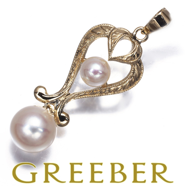 ミキモト ペンダントトップ パール 真珠 4.2/6.5mm K14YG 【中古】BLJ拍卖