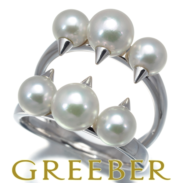 TASAKI タサキ リング パール 真珠 5.0‐6.0mm デインジャー シグネチャー 9号 K18WG 指輪 BLJ拍卖