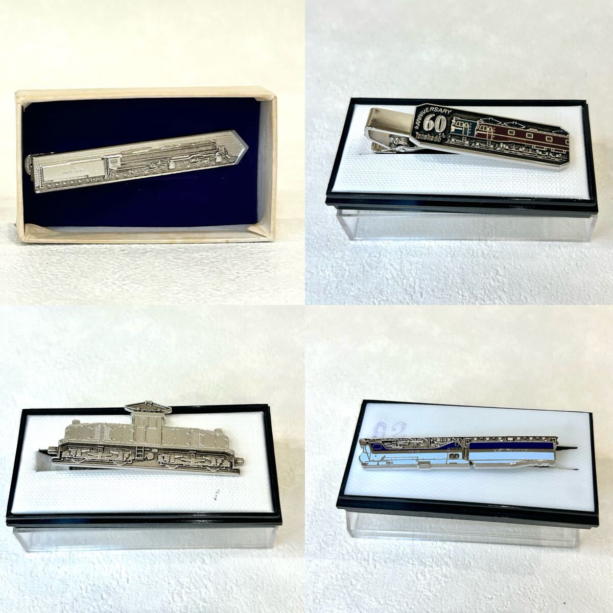 天賞堂 ネクタイピン Tenshodo タイピン 鉄道 国鉄 新幹線 船 まとめ4点拍卖