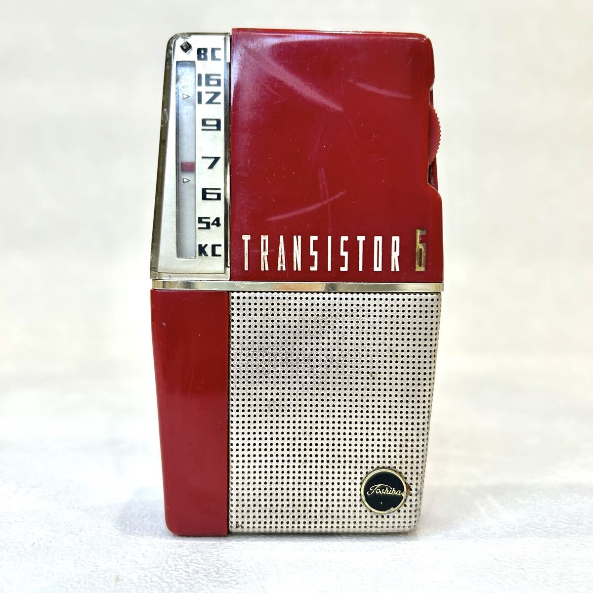 希少 TOSHIBA 東芝 トランジスタ 6石ラジオ 6TP-304 1959年 昭和レトロ ラジオ TRANSISTOR RADIO拍卖