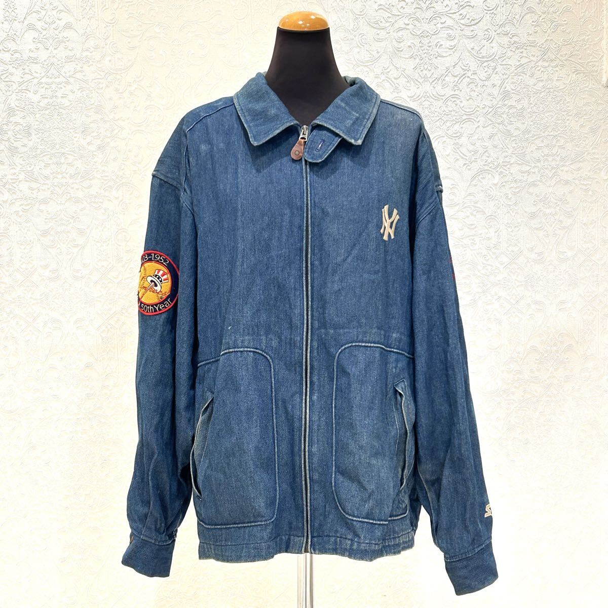 MLB Washington Senators 80s USA製 Gジャン ニューヨークヤンキース 設立50周年記念 NEW YORK YANKEES Starter Cooperstown サイズ L 古着拍卖