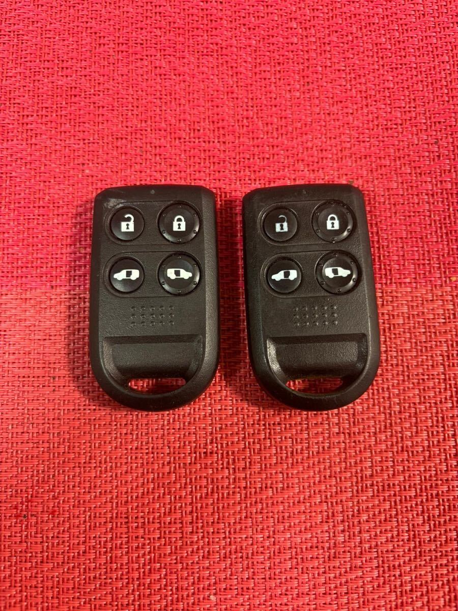 HONDA ホンダ純正 エリシオン ステップワゴン フリード 両側パワスラ用 刻印4ボタン スマートキー キーレス リモコン 2点セット(46)A)拍卖