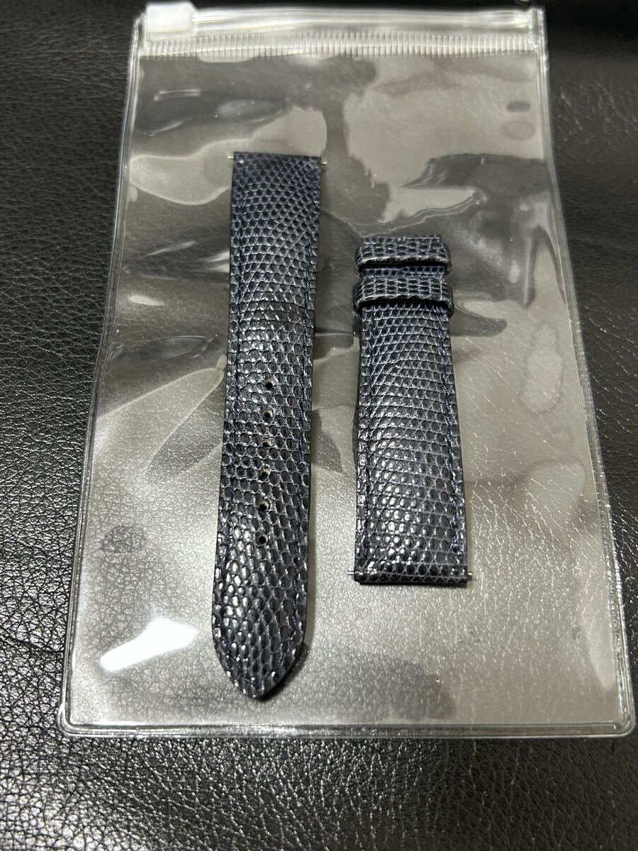 1円スタート 定価3万円 カミーユフォルネ 19-16mm ブルーリザード 試着のみ CamilleFournet拍卖