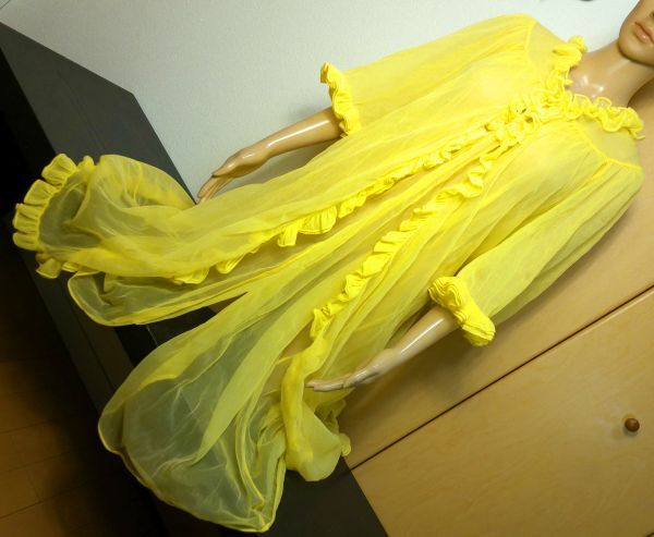 541中古品☆ルシアンBridy♪2重羽織風デザイン透け感ロングネグリジェナイトウェアMサイズ 難あり 出品商品10点落札送料無料拍卖