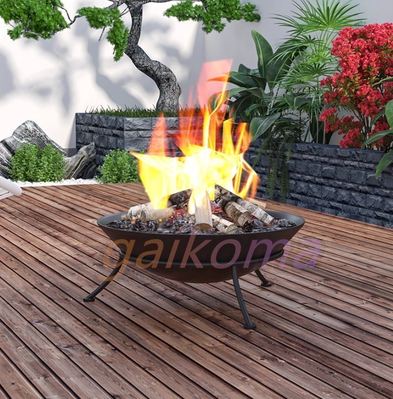 ファイヤーピット 60cm 焚火台 アウトドア かんたん設営 キャンプ用品拍卖