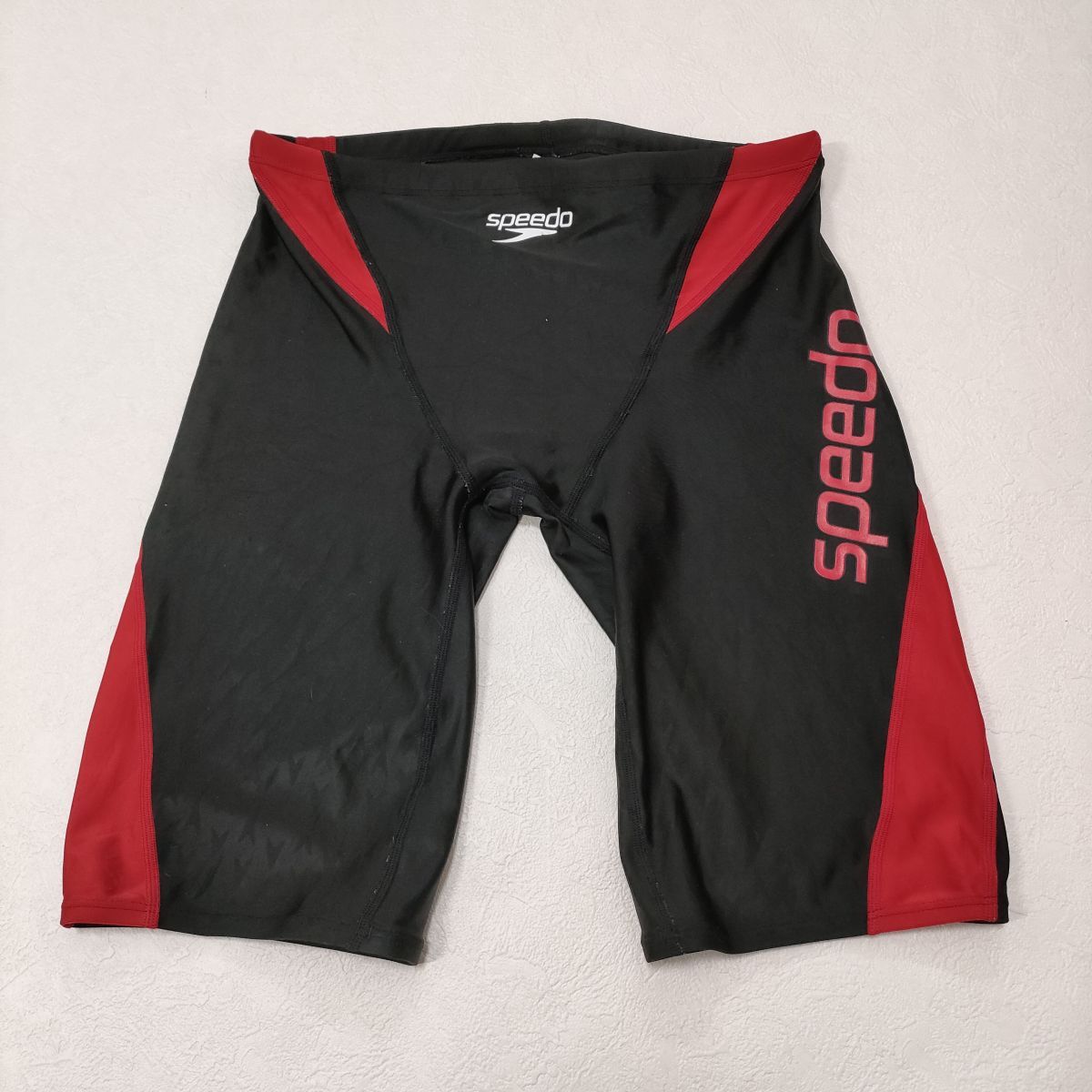 6*スピードSPEEDO男子競泳水着(XA)★SD72C70E フレックスΣ★光沢ブラック黒レッド赤ライン★伸縮性あり拍卖