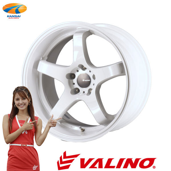 VALINO ヴァリノ 武将×Advanti RACING GV117D ホイール 18インチx9.5J 5H 114.3 -22 ホワイト 2本拍卖