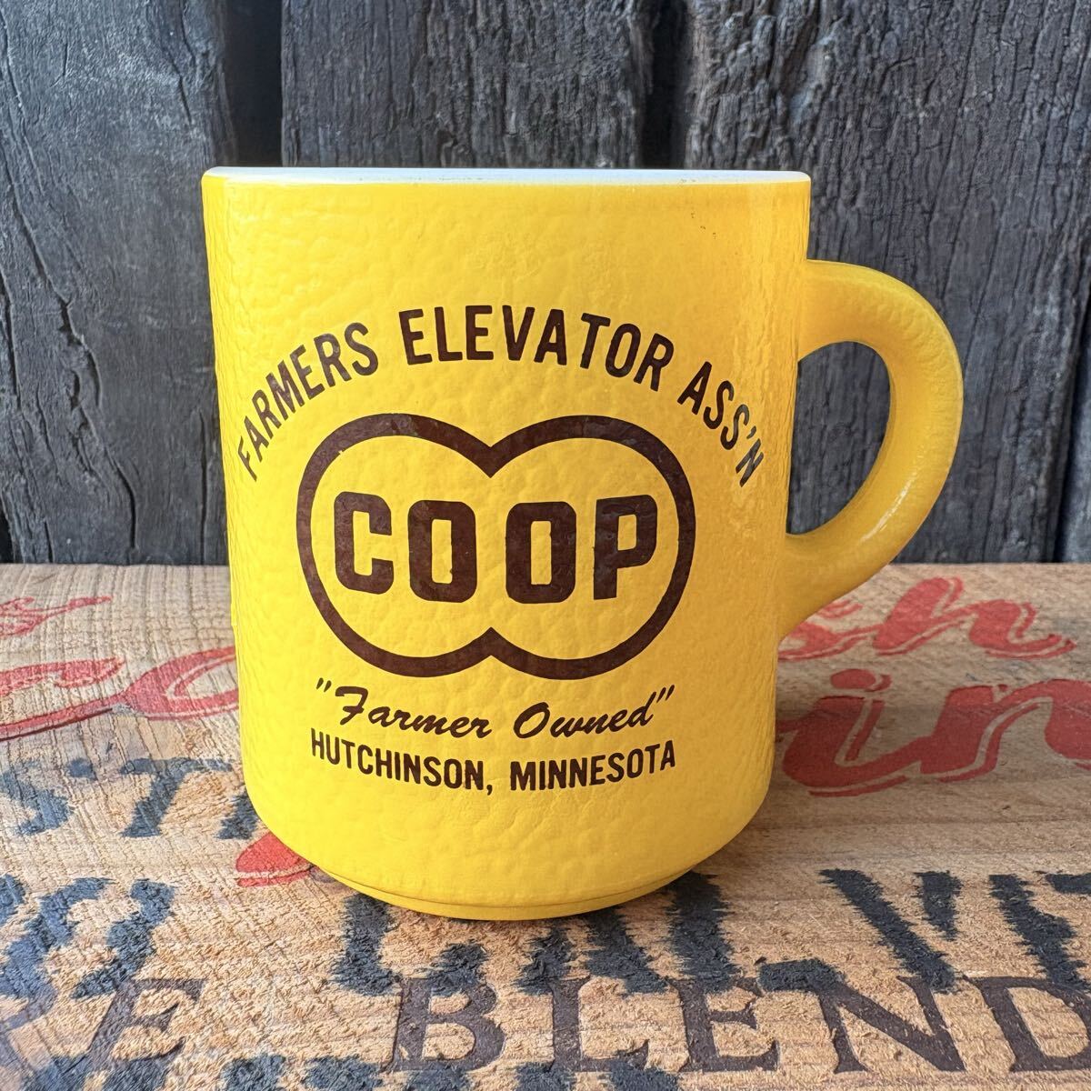 【USA vintage】 COOP Hazel Atlas mug ミルクガラス マグカップ アドバタイジング アメリカビンテージ拍卖