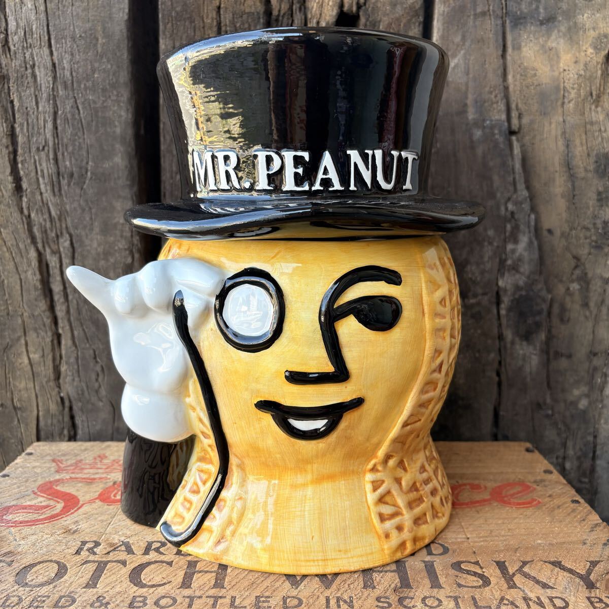 MR.PEANUT cookie jar ミスターピーナッツ クッキージャー 陶器 アメリカ拍卖