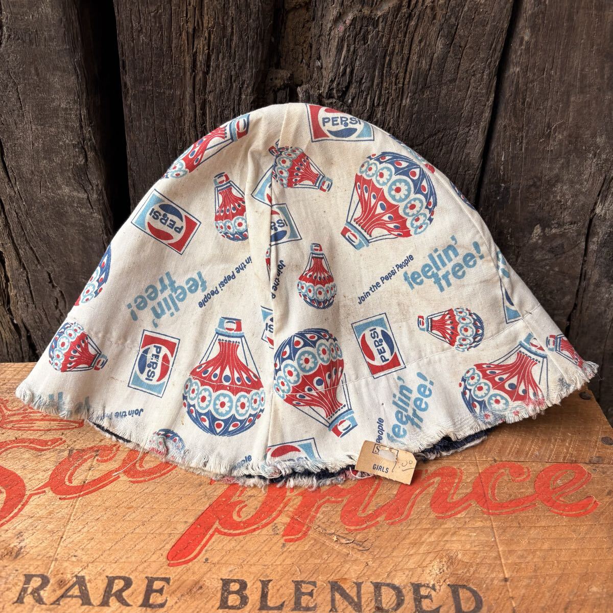 【1970s vintage】Pepsi “Feelin’ Free!” hat Sears GIRLS ペプシ ハット キッズサイズ アメリカビンテージ拍卖