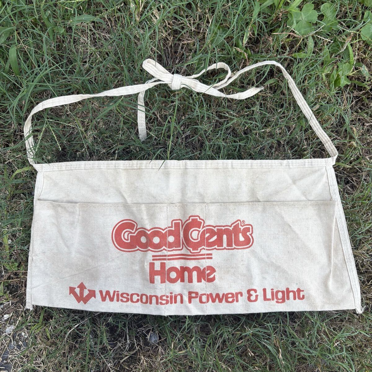 【1960s-1970s USA vintage】Wisconsin Power & Light Advertising Work Apron ワークエプロン アメリカビンテージ拍卖