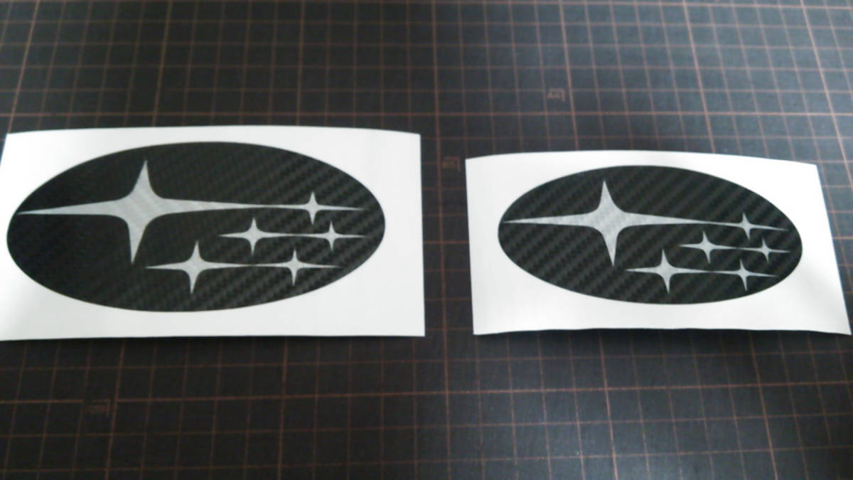 スバル 六星 カーボンエンブレムステッカー WRX S4 STI VAG VAB スバル 前後セット 保護フィルム付※サイズ変更可拍卖