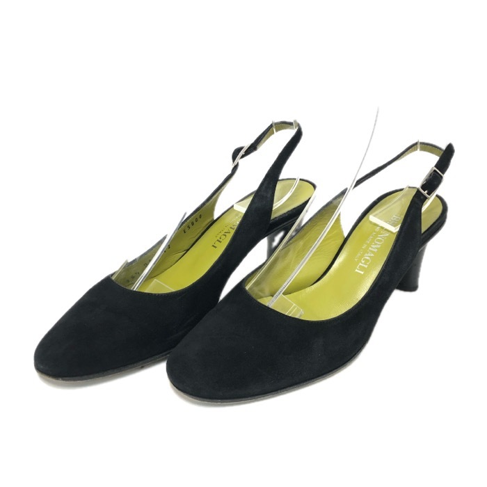 Bruno Magli ブルーノマリ バックストラップ パンプス スウェード ブラック サイズ35(22.5cm相当)【中古】 レディース拍卖