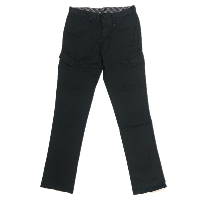 BURBERRY BLACK LABEL バーバリーブラックレーベル カーゴパンツ コットン ブラック サイズ79(M相当)【中古】 メンズ拍卖
