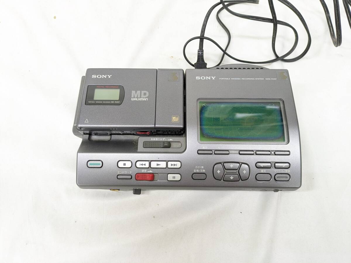 O12)再生OK SONY MDプレーヤー MD WALKMAN MZ-R4ST/ポータブルミニディスクレコーダー MZS-R4S プレーヤー拍卖