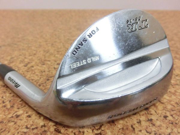 グリップ無♪MIZUNO ミズノ TR 58-14 MILD STEEL FOR SAND ウェッジ SW 58° 純正スチールシャフト N.S.1170 FLEX-WEDGE 中古品♪F2439拍卖