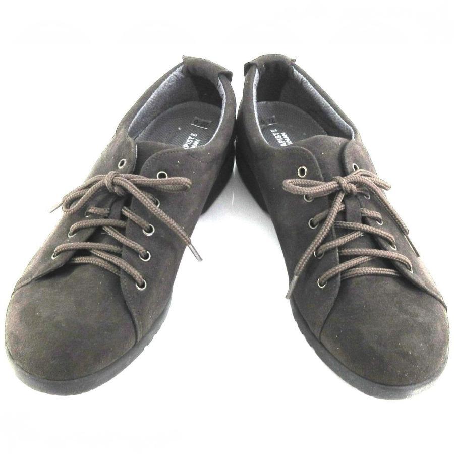 21.5cm 婦人靴 新品 訳☆体に良い足型設計 コンフォートシューズ レディースシューズ 茶☆801DBR21.5拍卖