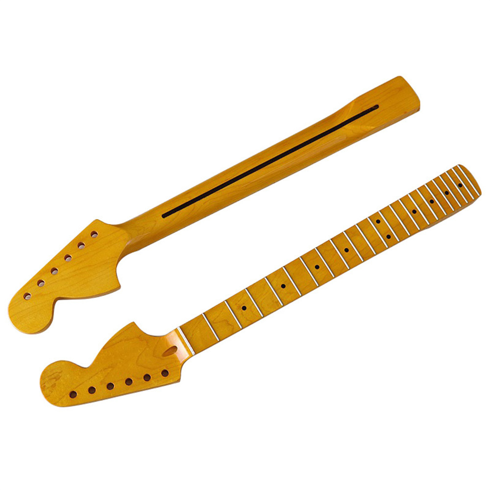 ギターネック ラージヘッド STタイプ用交換ネック ストラトネック 22フレット エレキギターネック メイプル 艶有り ST-10拍卖
