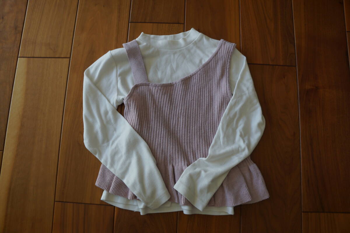 a.v.v カットソー&ニットベスト 140cm拍卖