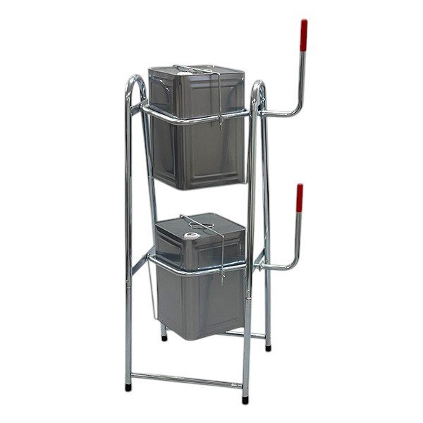 一斗缶スタンド 2段式 缶が落下しない メッキ仕様 4703拍卖