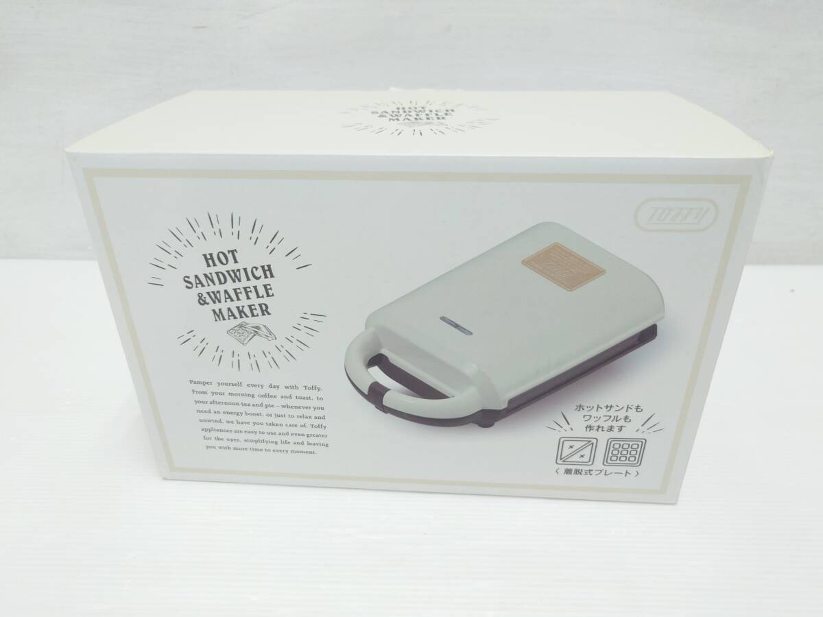 kd48) 未使用品 LADONNA ラドンナ Toffy ホットサンド&ワッフルメーカー K-HS2-AW拍卖