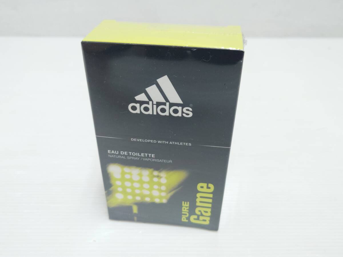 za76) adidas アディダス 香水 ピュアゲーム オードトワレ 100ml 未開封拍卖