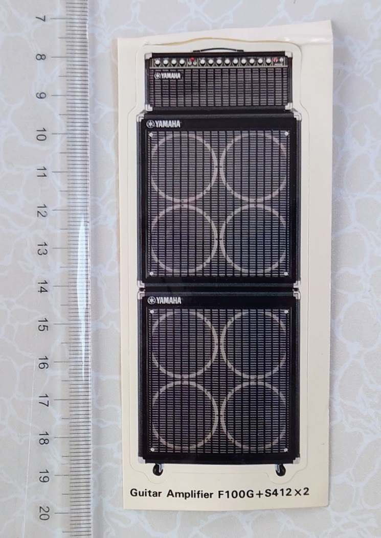 ステッカー yamaha guitar amplifier F100G + S412 × 2 ヤマハ ギターアンプ シール拍卖