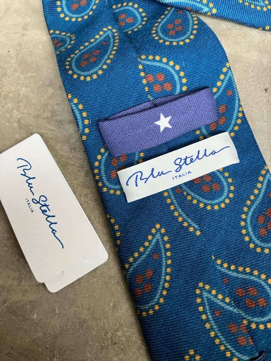 新品未使用品ネクタイBlu Stella(ブルーステラ) 100%LANA LAINE WOOL WOLLE LA MADE IN ITALY拍卖
