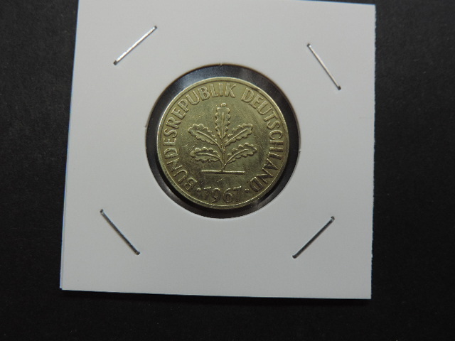 ★西ドイツ★ 1967年 10PEENNIG サイズ:約21,48㎜・重量:約4,05g 中古品拍卖