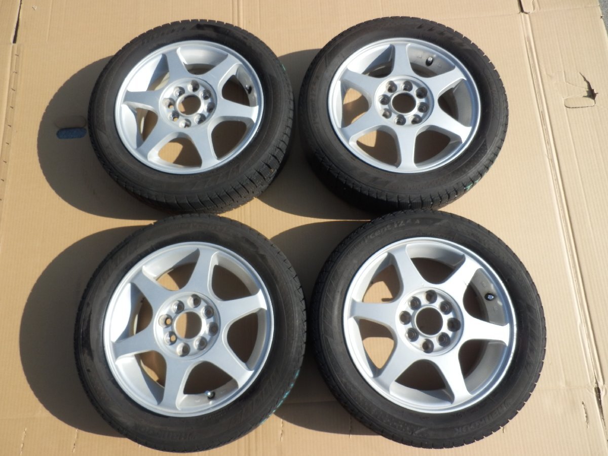 三菱 トッポ BJ 社外 155/65 R14 アルミ&スタッドレス 4本組 4穴マルチ Hankook WINTER icept TY1227拍卖