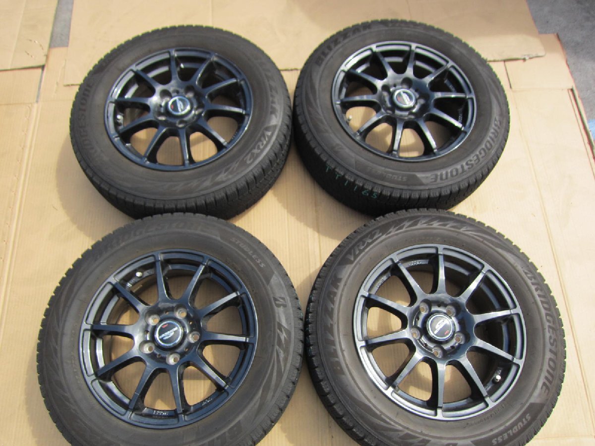 社外 195/65R 15 アルミ&スタッドレス 4本組 5穴 ブリヂストン BLIZZAK VRX2 ブリザック TY1165拍卖