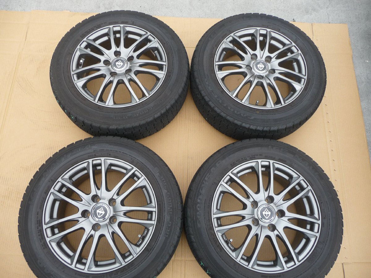 アベンシス 205/60R 15 アルミ&スタッドレス 4本組 5穴 GOODYEAR TY1318拍卖