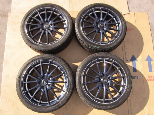 クラウン ハイブリッド 225/45R 18 アルミ&スタッドレス 5穴 4本組 DUNLOP TY1195拍卖