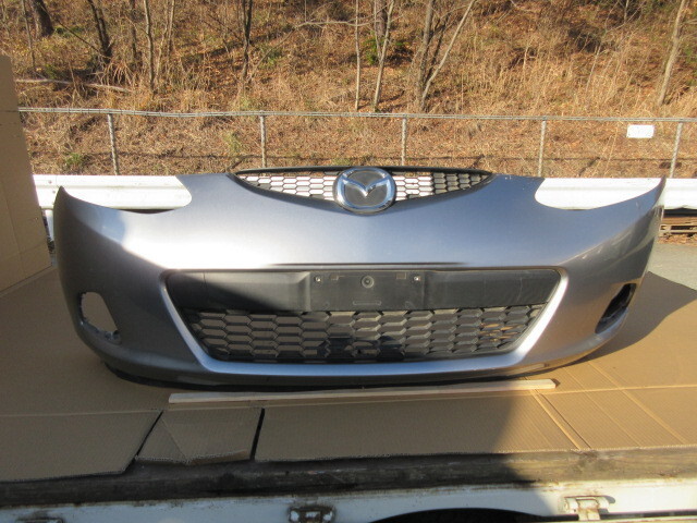 ☆マツダ デミオ DE3FS 純正フロントバンパー グリル付き D651-50031 シルバー TBP459拍卖