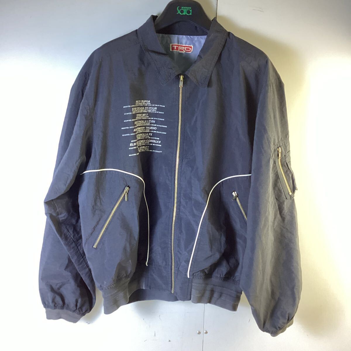 d4105 TOYOTA TRD ジャケット ナイロンブルゾン メンズ L 黒 セリカ スープラ スプリンタートレノ 拍卖