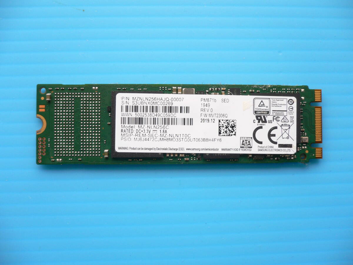 【M.2 SSD 256 GB】Samsung MZNLN256HAJQ 256GB M.2 SSD ★正常判定★ 送料 85円より拍卖