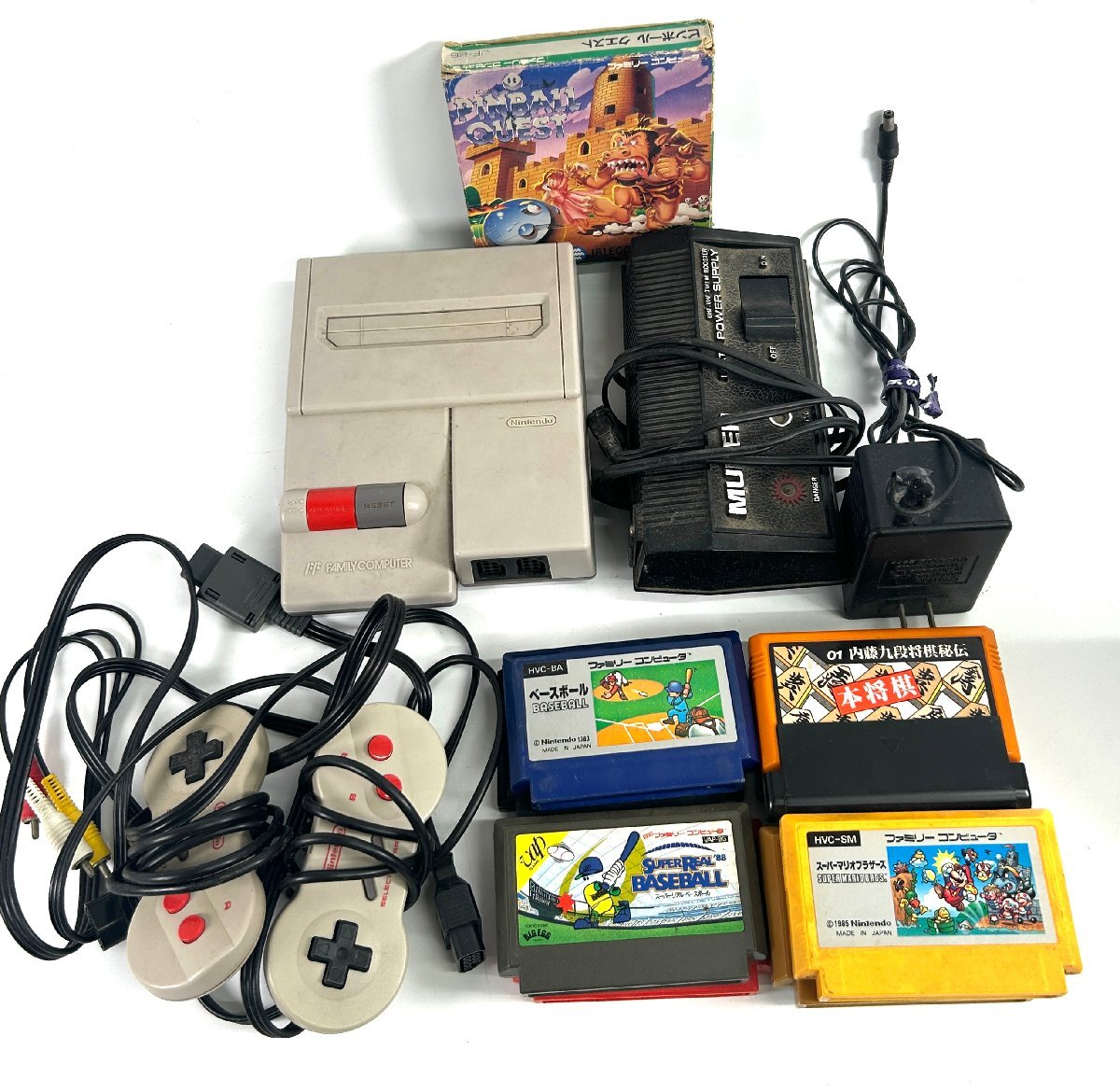 【和の美】 ★1円スタート★ ファミコン一式 通電動作未確認 NINTENDO 任天堂 ニンテンドー 現状品 ソフト10点 おまとめ拍卖