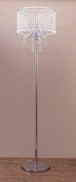 輸入家具 フロアスタンド クリスタル LENA レナ リビングスタジオ 直輸入 フロアランプ シルバー ゴージャス 3灯 LENA-F3D LED 送料無料拍卖