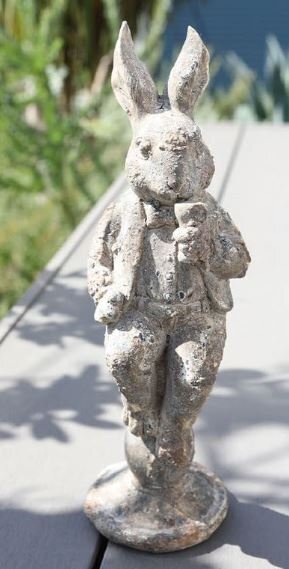 輸入雑貨 ベルビー シートラビット ウサギ 置物 コベントガーデン CoventGarden オブジェ シャビーシック アンティーク ガーデニング QW-88拍卖