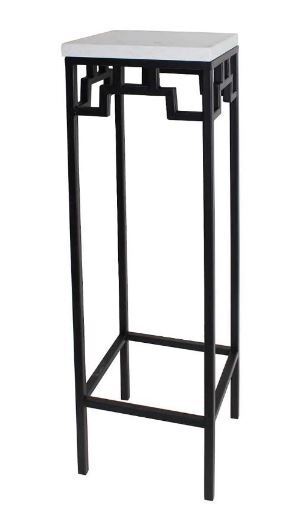 輸入家具 花台 フラワースタンド アイアン 黒 大理石 リビングスタジオ 直輸入 モダン クラシック シャビー アンティーク AJ-333M 送料無料拍卖