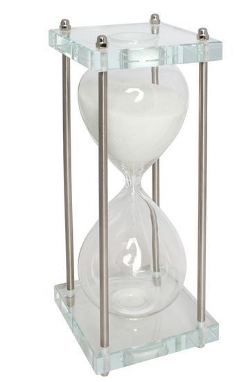 輸入雑貨 砂時計 置物 ガラス オブジェ リビングスタジオ 直輸入 オーナメント モダン コンテンポラリー クリア AN-76878 送料無料拍卖