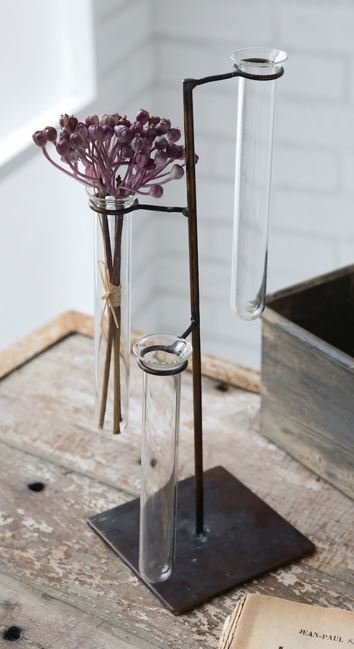 輸入雑貨 スパイラルチューブベース フラワーベース 花瓶 コベントガーデン 一輪挿し アイアン シャビーシック アンティーク モダン KW-45拍卖