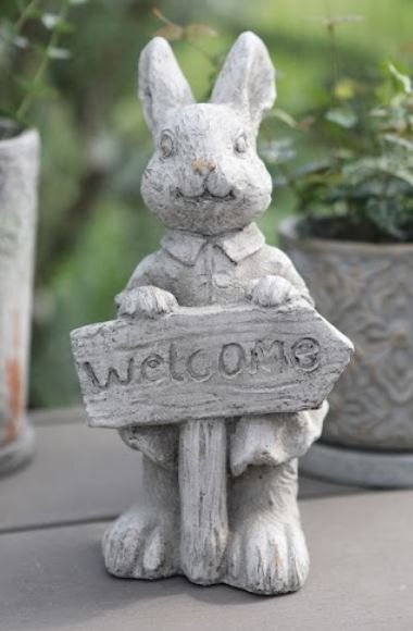 輸入雑貨 ウェルカムラビット ウサギ 置物 オーナメント コベントガーデン CoventGarden オブジェ シャビーシック ナチュラル PR-03拍卖