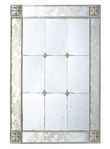 輸入家具 ミラー 100×136cm リビングスタジオ 直輸入 大型 壁掛け バロック ロココ シャビー アンティーク クラシック AN-44940 送料無料拍卖